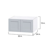 Hugo&Borg Charlesberg 30-in W x 15-in H x 24-in D Gray Wall Fully Assembled Cabinet (Flat Panel Shaker Door Style)