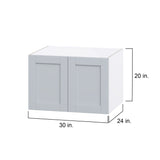 Hugo&Borg Charlesberg 30-in W x 20-in H x 24-in D Gray Wall Fully Assembled Cabinet (Flat Panel Shaker Door Style)