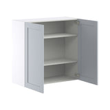 Hugo&Borg Charlesberg 36-in W x 35-in H x 14-in D Gray Wall Fully Assembled Cabinet (Flat Panel Shaker Door Style)