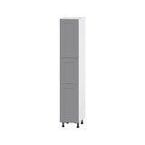 Hugo&Borg Beaumont 15-in W x 84.5-in H x 24-in D Slate Gray Pantry Fully Assembled Cabinet (Flat Panel Shaker Door Style)