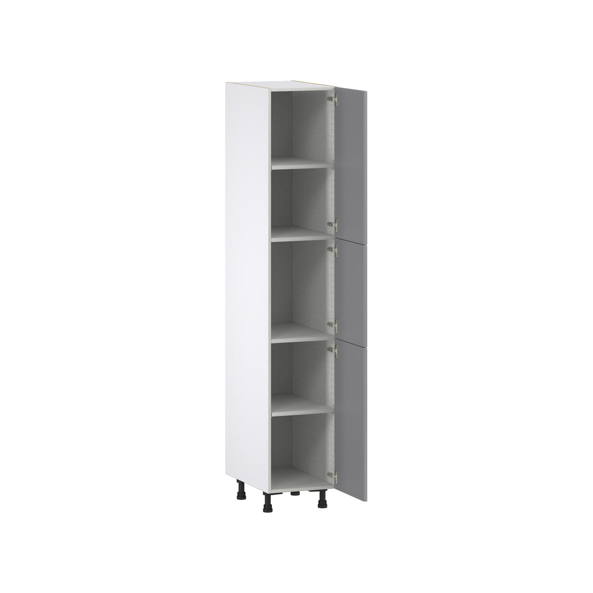 Hugo&Borg Beaumont 15-in W x 84.5-in H x 24-in D Slate Gray Pantry Fully Assembled Cabinet (Flat Panel Shaker Door Style)