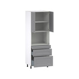 Hugo&Borg Beaumont 30-in W x 84.5-in H x 24-in D Slate Gray 3-Drawers Pantry Fully Assembled Cabinet (Flat Panel Shaker Style)