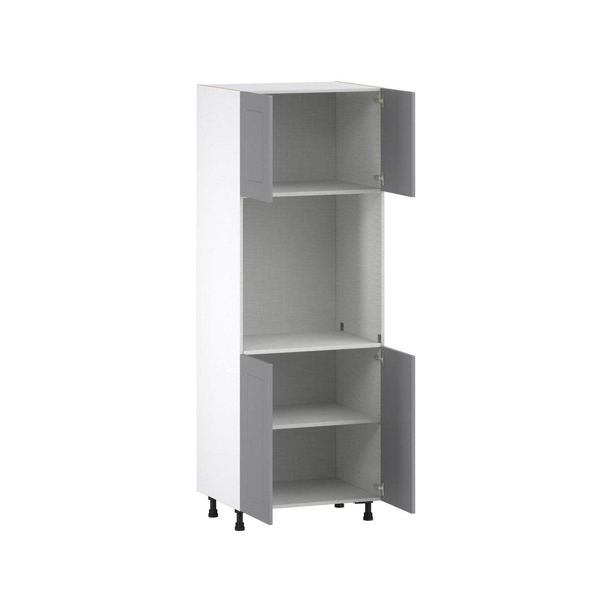 Hugo&Borg Beaumont 30-in W x 84.5-in H x 24-in D Slate Gray Single Oven Base Fully Assembled Cabinet (Flat Panel Shaker Style)