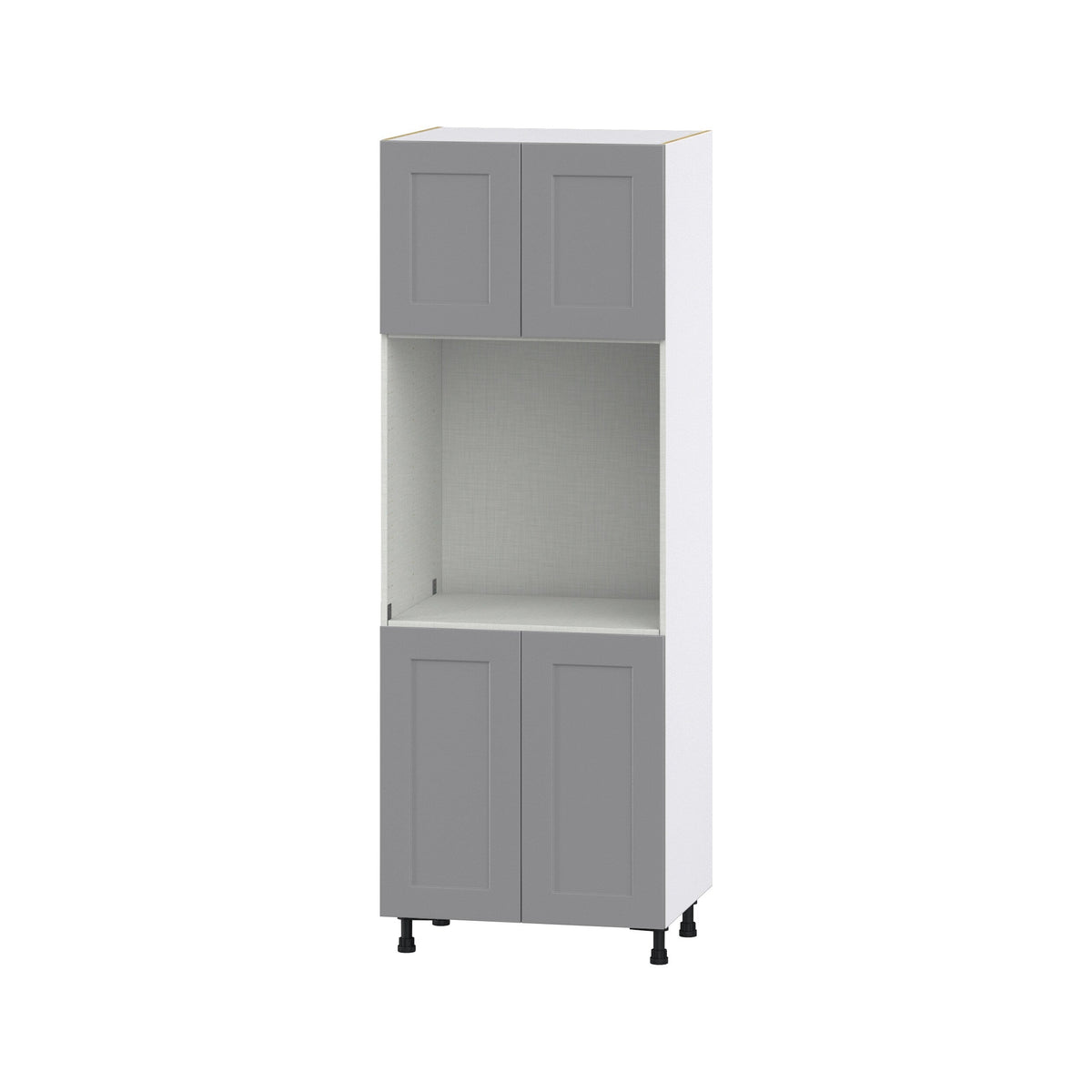 Hugo&Borg Beaumont 30-in W x 84.5-in H x 24-in D Slate Gray Single Oven Base Fully Assembled Cabinet (Flat Panel Shaker Style)