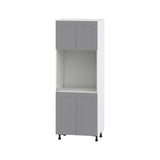 Hugo&Borg Beaumont 30-in W x 84.5-in H x 24-in D Slate Gray Single Oven Base Fully Assembled Cabinet (Flat Panel Shaker Style)