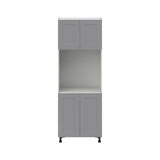Hugo&Borg Beaumont 30-in W x 84.5-in H x 24-in D Slate Gray Single Oven Base Fully Assembled Cabinet (Flat Panel Shaker Style)