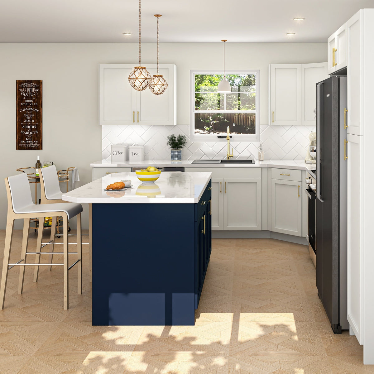 Project Source Omaha Unfinished 24-in W x 34.5-in H x 24.5-in D Unfinished Poplar 1-Drawer Base Ready To Assemble Cabinet (Recessed Panel Shaker Style)