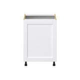 Hugo&Borg Rosemont 24-in W x 34.5-in H x 24-in D Glacier White Sink Base Fully Assembled Cabinet (Flat Panel Shaker Style)