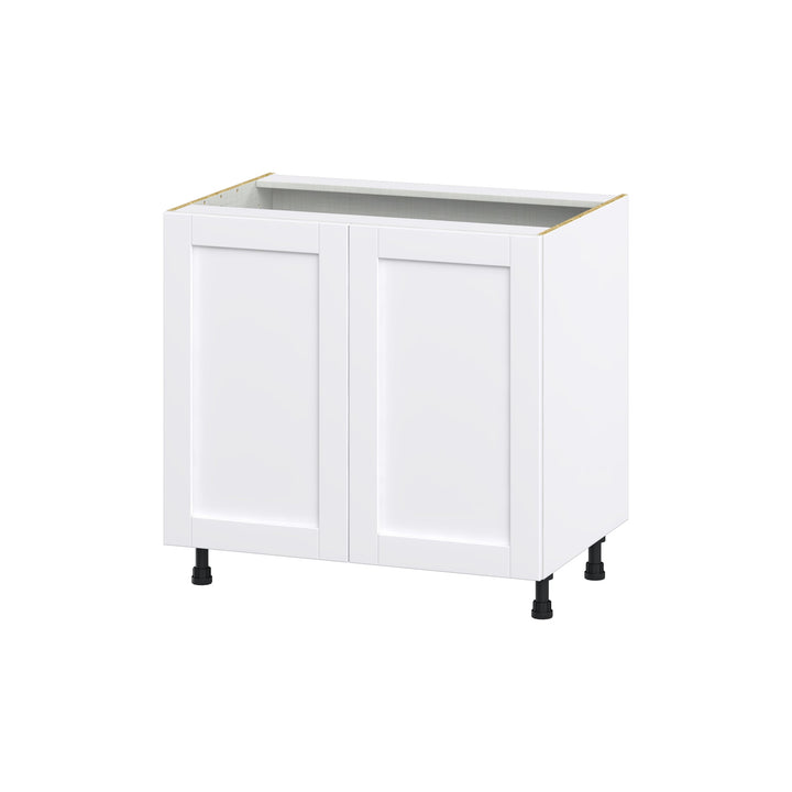 Hugo&Borg Rosemont 36-in W x 34.5-in H x 24-in D Glacier White Sink Base Fully Assembled Cabinet (Flat Panel Shaker Style)