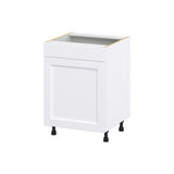 Hugo&Borg Rosemont 24-in W x 34.5-in H x 24-in D Glacier White Sink Base Fully Assembled Cabinet (Flat Panel Shaker Style)