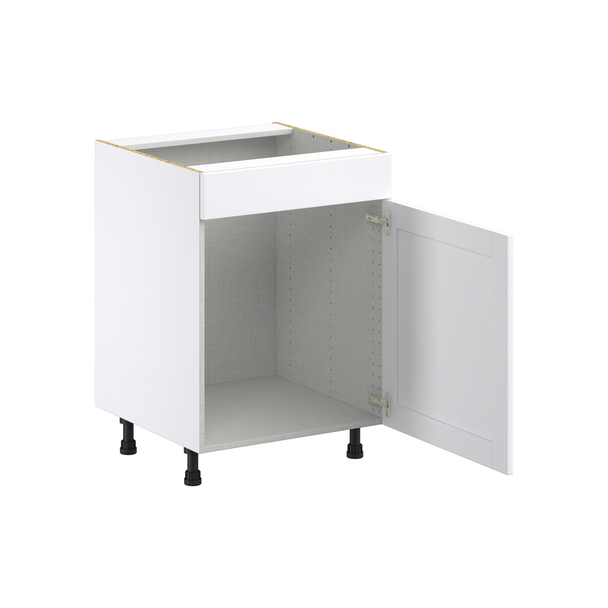 Hugo&Borg Rosemont 24-in W x 34.5-in H x 24-in D Glacier White Sink Base Fully Assembled Cabinet (Flat Panel Shaker Style)
