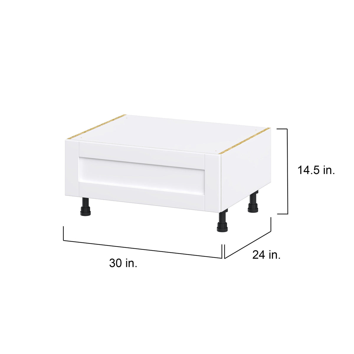 Hugo&Borg Rosemont 30-in W x 14.5-in H x 24-in D Glacier White 1-Drawer Base Fully Assembled Cabinet