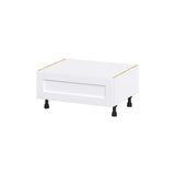 Hugo&Borg Rosemont 30-in W x 14.5-in H x 24-in D Glacier White 1-Drawer Base Fully Assembled Cabinet