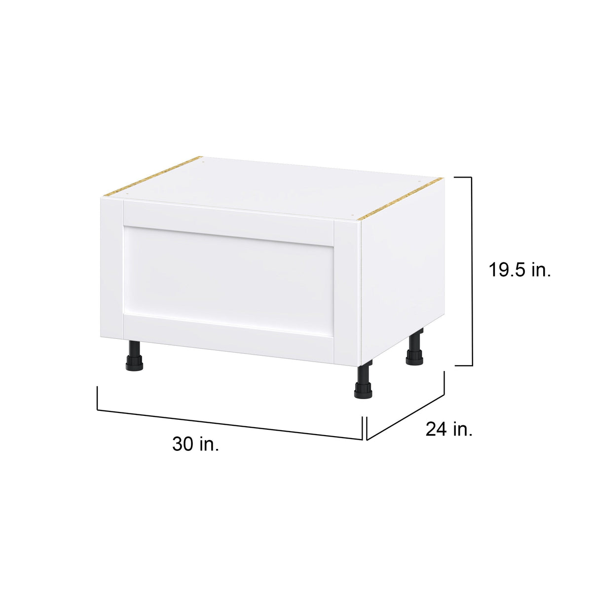 Hugo&Borg Rosemont 30-in W x 19.5-in H x 24-in D Glacier White 1-Drawer Base Fully Assembled Cabinet