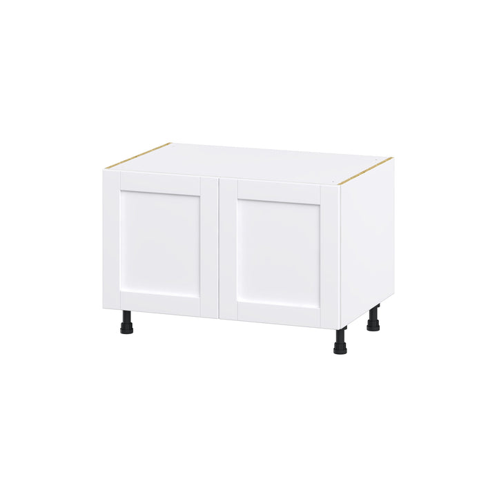 Hugo&Borg Rosemont 36-in W x 24.5-in H x 24-in D Glacier White Sink Base Fully Assembled Cabinet (Flat Panel Shaker Style)