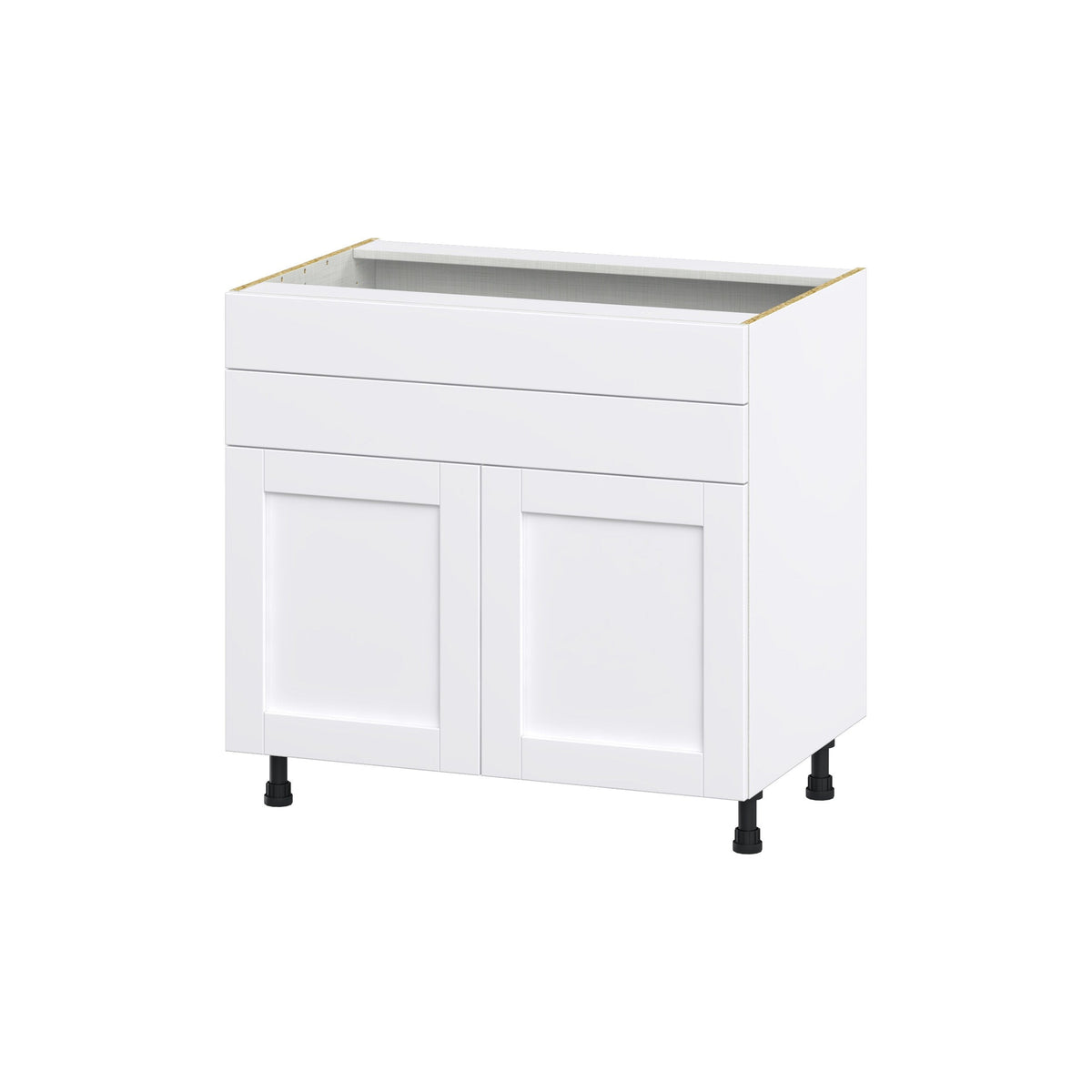 Hugo&Borg Rosemont 36-in W x 34.5-in H x 24-in D Glacier White 1-Drawer Base Fully Assembled Cabinet (Flat Panel Shaker Style)
