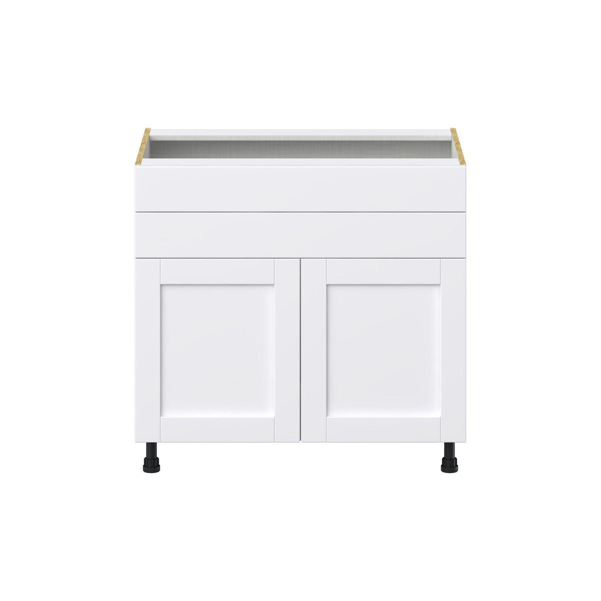 Hugo&Borg Rosemont 36-in W x 34.5-in H x 24-in D Glacier White 1-Drawer Base Fully Assembled Cabinet (Flat Panel Shaker Style)