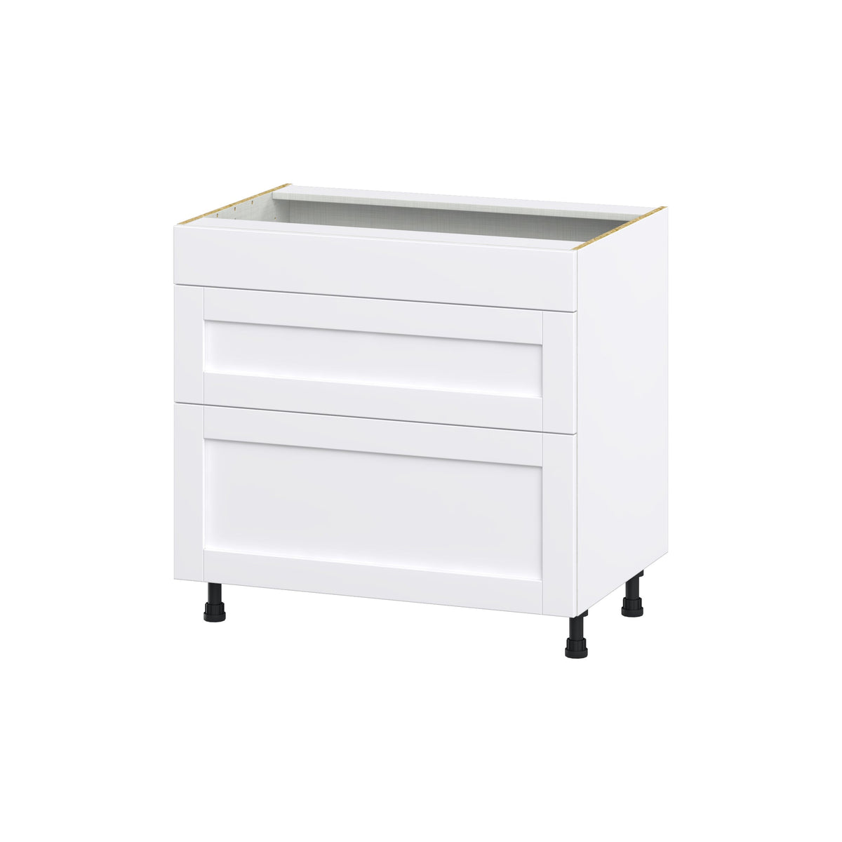 Hugo&Borg Rosemont 36-in W x 34.5-in H x 24-in D Glacier White 2-Drawer Base Fully Assembled Cabinet