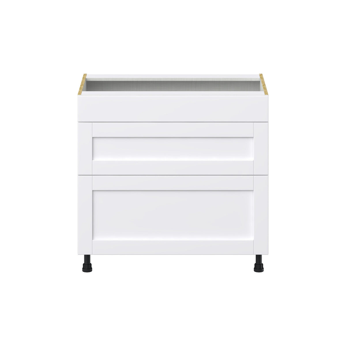 Hugo&Borg Rosemont 36-in W x 34.5-in H x 24-in D Glacier White 2-Drawer Base Fully Assembled Cabinet