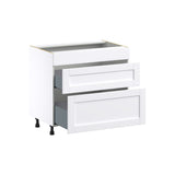 Hugo&Borg Rosemont 36-in W x 34.5-in H x 24-in D Glacier White 2-Drawer Base Fully Assembled Cabinet