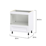 Hugo&Borg Rosemont 30-in W x 34.5-in H x 24-in D Glacier White 1-Drawer Base Fully Assembled Cabinet