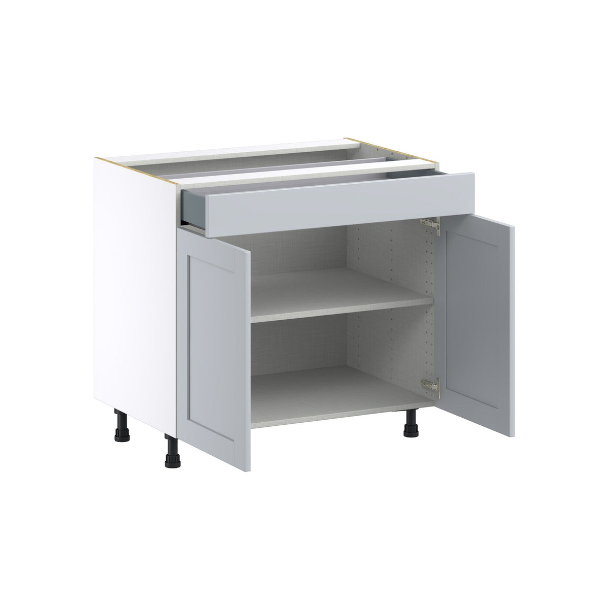Hugo&Borg Charlesberg 36-in W x 34.5-in H x 24-in D Gray 1-Drawer Base Fully Assembled Cabinet (Flat Panel Shaker Style)