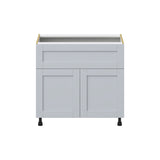 Hugo&Borg Charlesberg 36-in W x 34.5-in H x 24-in D Gray 1-Drawer Base Fully Assembled Cabinet (Flat Panel Shaker Style)