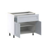 Hugo&Borg Charlesberg 36-in W x 34.5-in H x 24-in D Gray 1-Drawer Base Fully Assembled Cabinet (Flat Panel Shaker Style)