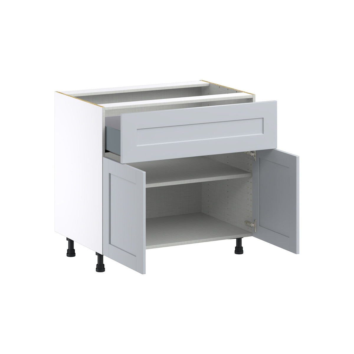 Hugo&Borg Charlesberg 36-in W x 34.5-in H x 24-in D Gray 1-Drawer Base Fully Assembled Cabinet (Flat Panel Shaker Style)