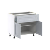 Hugo&Borg Charlesberg 36-in W x 34.5-in H x 24-in D Gray 1-Drawer Base Fully Assembled Cabinet (Flat Panel Shaker Style)