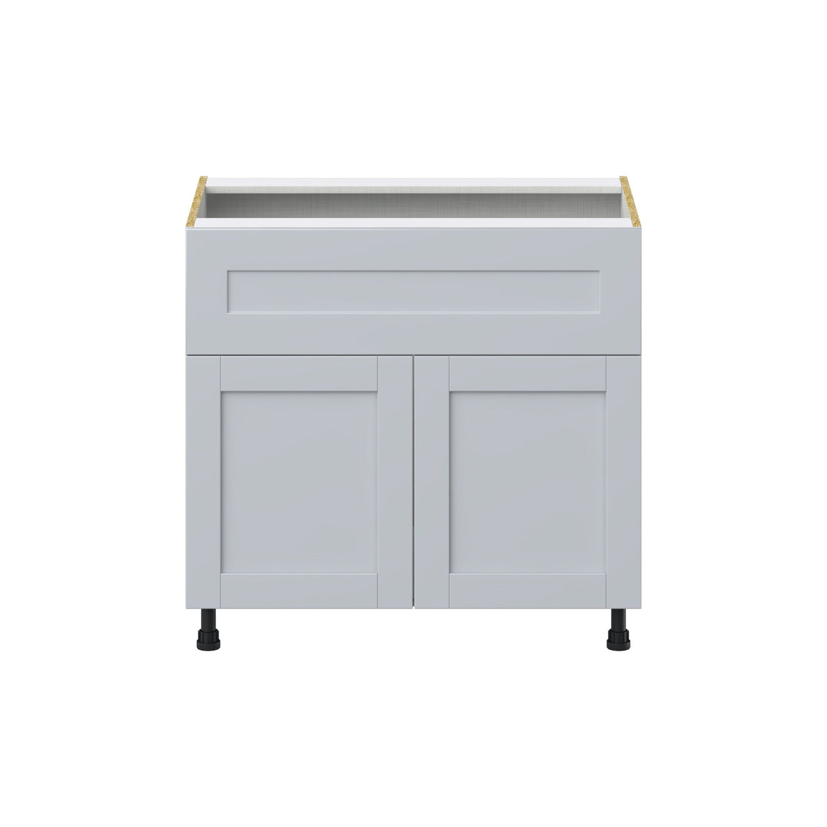 Hugo&Borg Charlesberg 36-in W x 34.5-in H x 24-in D Gray 1-Drawer Base Fully Assembled Cabinet (Flat Panel Shaker Style)