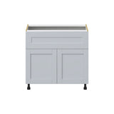 Hugo&Borg Charlesberg 36-in W x 34.5-in H x 24-in D Gray 1-Drawer Base Fully Assembled Cabinet (Flat Panel Shaker Style)