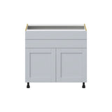 Hugo&Borg Charlesberg 36-in W x 34.5-in H x 24-in D Gray 1-Drawer Base Fully Assembled Cabinet (Flat Panel Shaker Style)