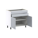 Hugo&Borg Charlesberg 36-in W x 34.5-in H x 24-in D Gray 1-Drawer Base Fully Assembled Cabinet (Flat Panel Shaker Style)