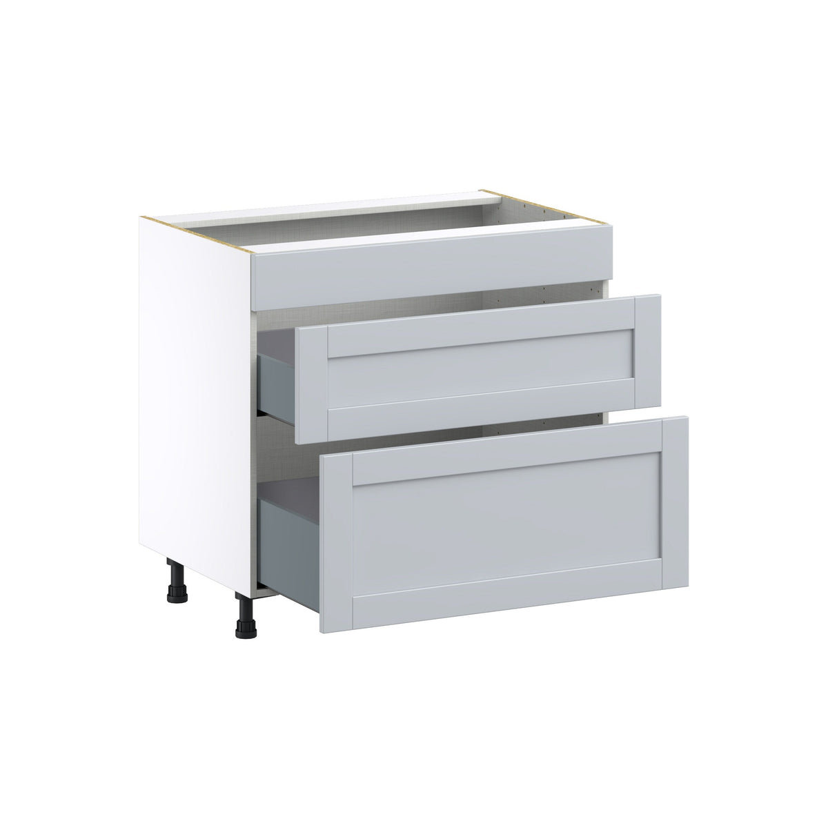 Hugo&Borg Charlesberg 36-in W x 34.5-in H x 24-in D Gray 2-Drawer Base Fully Assembled Cabinet