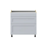 Hugo&Borg Charlesberg 36-in W x 34.5-in H x 24-in D Gray 2-Drawer Base Fully Assembled Cabinet