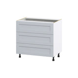 Hugo&Borg Charlesberg 36-in W x 34.5-in H x 24-in D Gray 3-Drawer Base Fully Assembled Cabinet