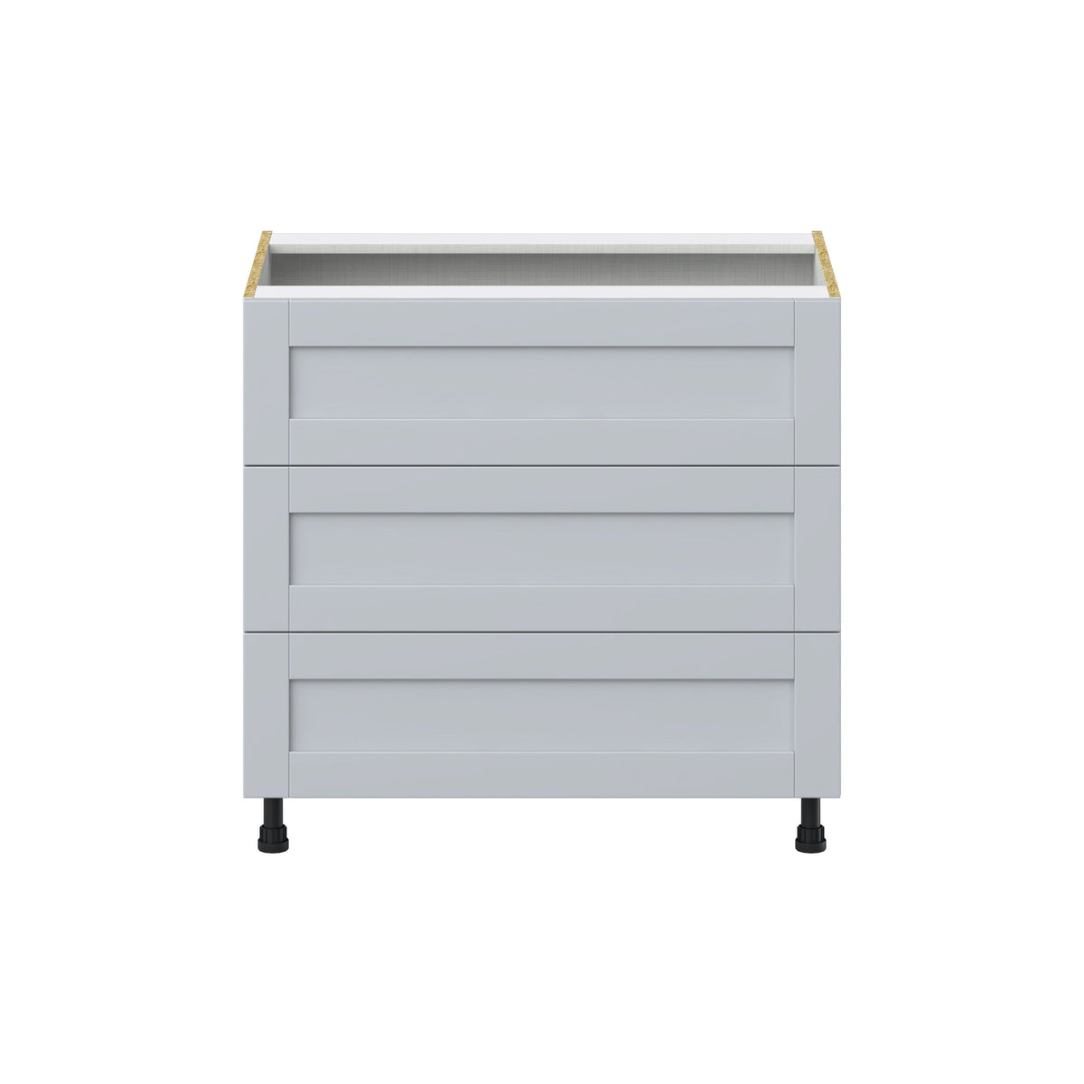 Hugo&Borg Charlesberg 36-in W x 34.5-in H x 24-in D Gray 3-Drawer Base Fully Assembled Cabinet