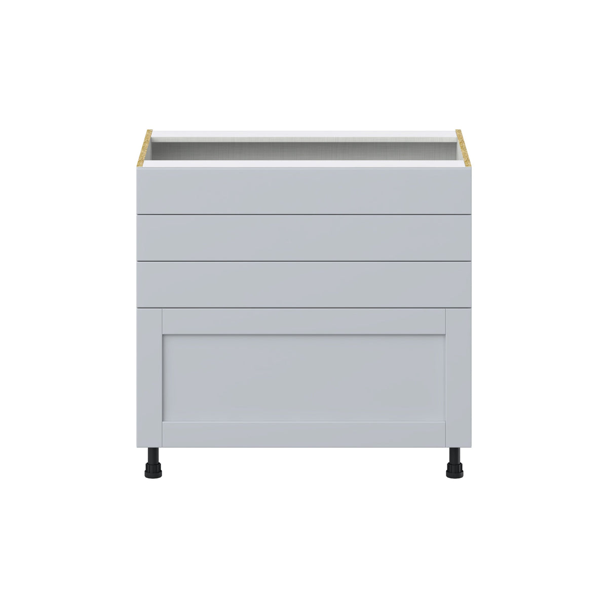 Hugo&Borg Charlesberg 36-in W x 34.5-in H x 24-in D Gray 3-Drawer Base Fully Assembled Cabinet