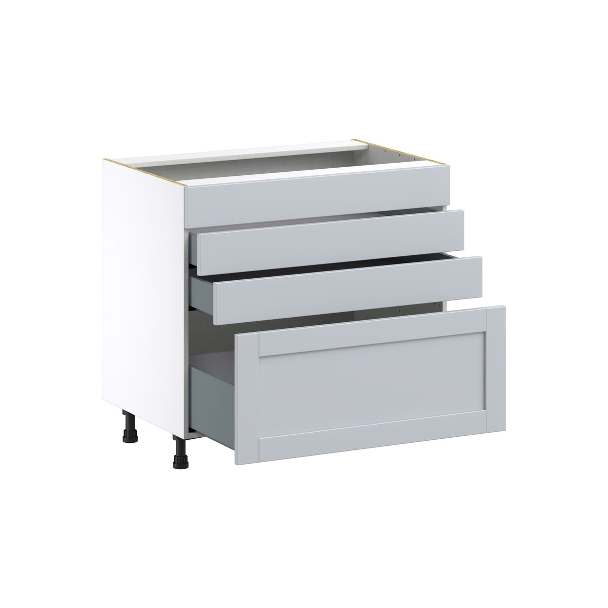 Hugo&Borg Charlesberg 36-in W x 34.5-in H x 24-in D Gray 3-Drawer Base Fully Assembled Cabinet