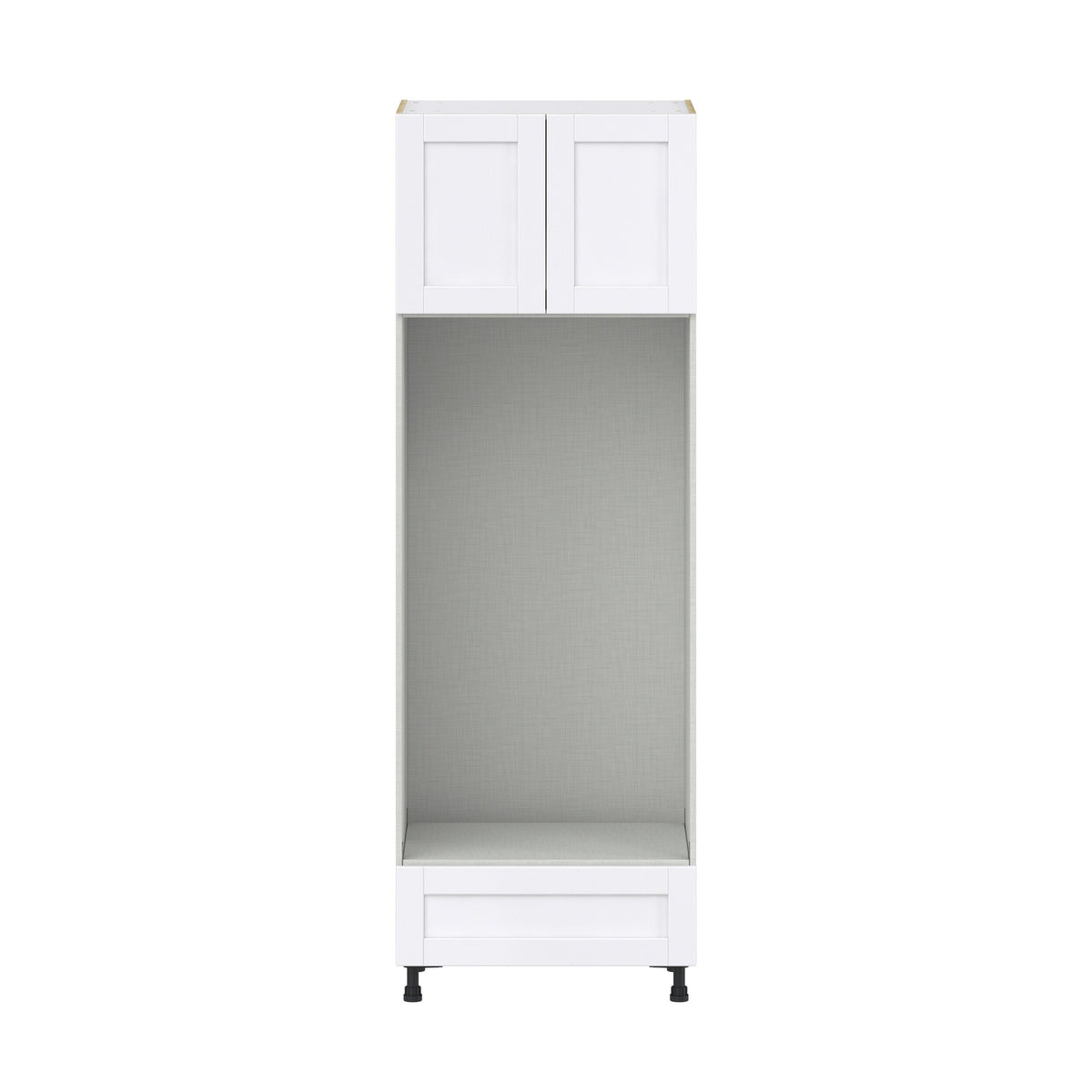 Hugo&Borg Rosemont 30-in W x 89.5-in H x 24-in D Glacier White 1-Drawer Microwave Base Fully Assembled Cabinet (Flat Panel Shaker Style)