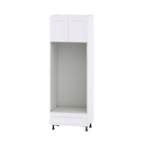 Hugo&Borg Jolie 30-in W x 89.5-in H x 24-in D Warm White 1-Drawer Microwave Base Fully Assembled Cabinet (Flat Panel Shaker Style)