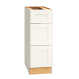 Diamond Express Jamestown 12-in W x 34.5-in H x 24-in D White 1-Drawer Base Fully Assembled Plywood Cabinet (Recessed Panel Shaker Style)