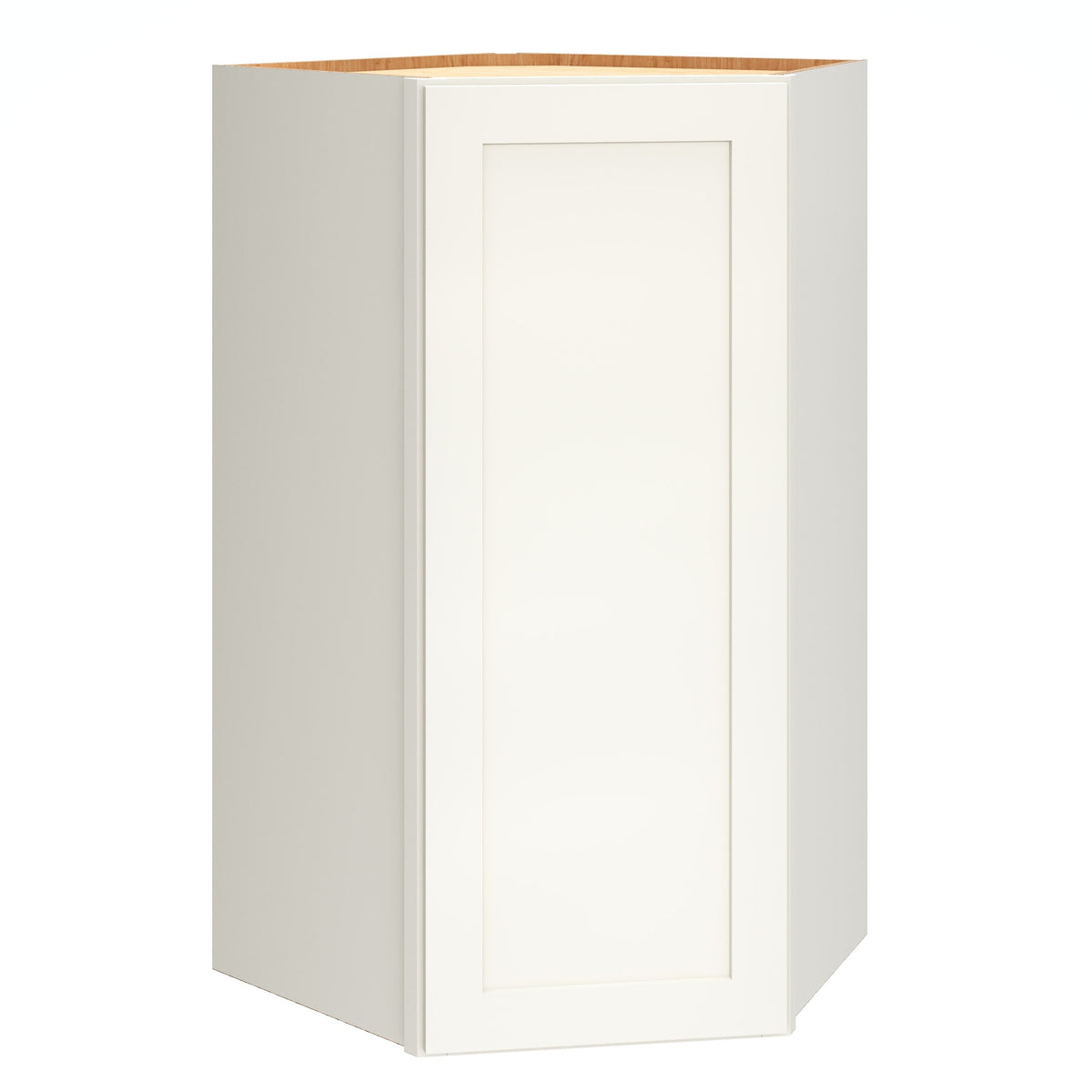 Diamond Express Jamestown 39-in W x 39-in H x 24-in D White Diagonal Corner Wall Fully Assembled Plywood Cabinet (Recessed Panel Shaker Style)