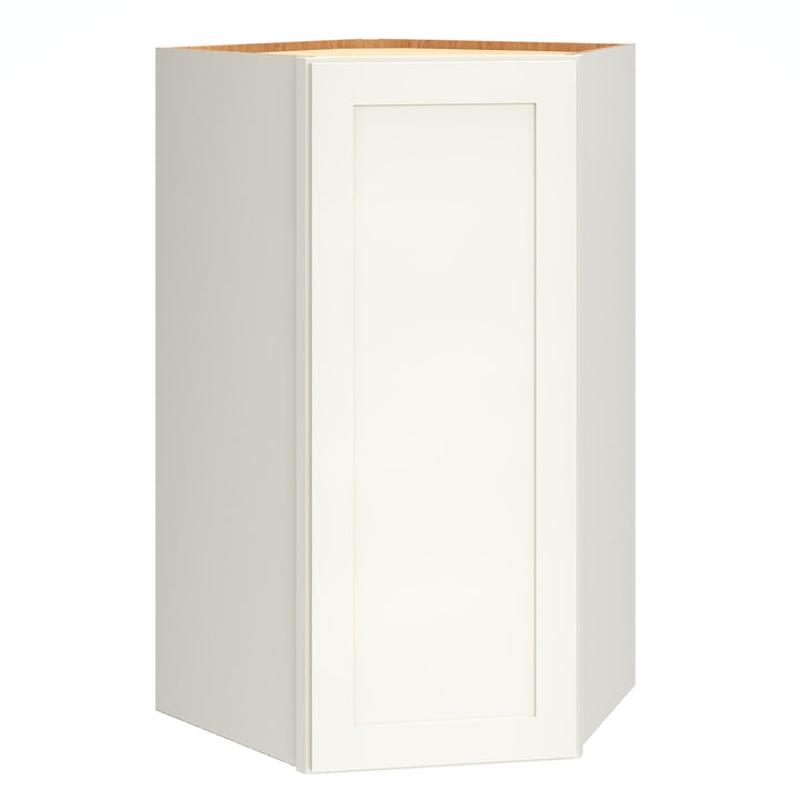Diamond Express Jamestown 39-in W x 39-in H x 24-in D White Diagonal Corner Wall Fully Assembled Plywood Cabinet (Recessed Panel Shaker Style)