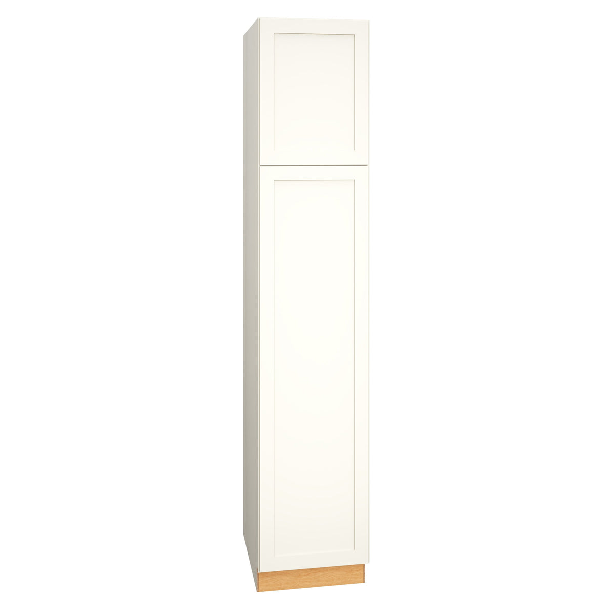 Diamond Express Jamestown 18-in W x 96-in H x 24-in D White Pantry Fully Assembled Plywood Cabinet (Recessed Panel Shaker Door Style)