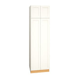 Diamond Express Jamestown 24-in W x 84-in H x 24-in D White Pantry Fully Assembled Plywood Cabinet (Recessed Panel Shaker Door Style)