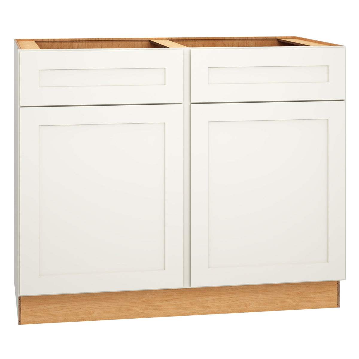 Diamond Express Jamestown 42-in W x 34.5-in H x 24-in D White Sink Base Fully Assembled Plywood Cabinet (Recessed Panel Shaker Style)