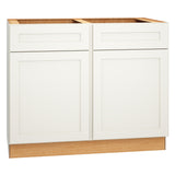 Diamond Express Jamestown 42-in W x 34.5-in H x 24-in D White Sink Base Fully Assembled Plywood Cabinet (Recessed Panel Shaker Style)