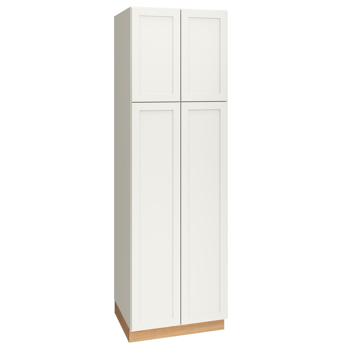 Diamond Express Jamestown 30-in W x 93-in H x 24-in D White Pantry Fully Assembled Plywood Cabinet (Recessed Panel Shaker Door Style)